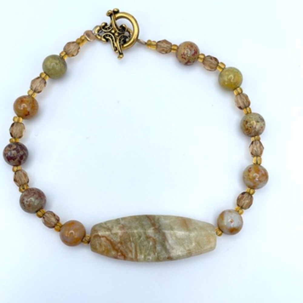 Vintage 90s Beaded Bracelet Statement Boho Women's Classic Fashion Jewelry